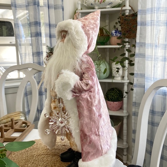New Pink Santa Claus Coquette Shabby Chic Cottagecore Christmas Holiday … - Picture 2 of 9